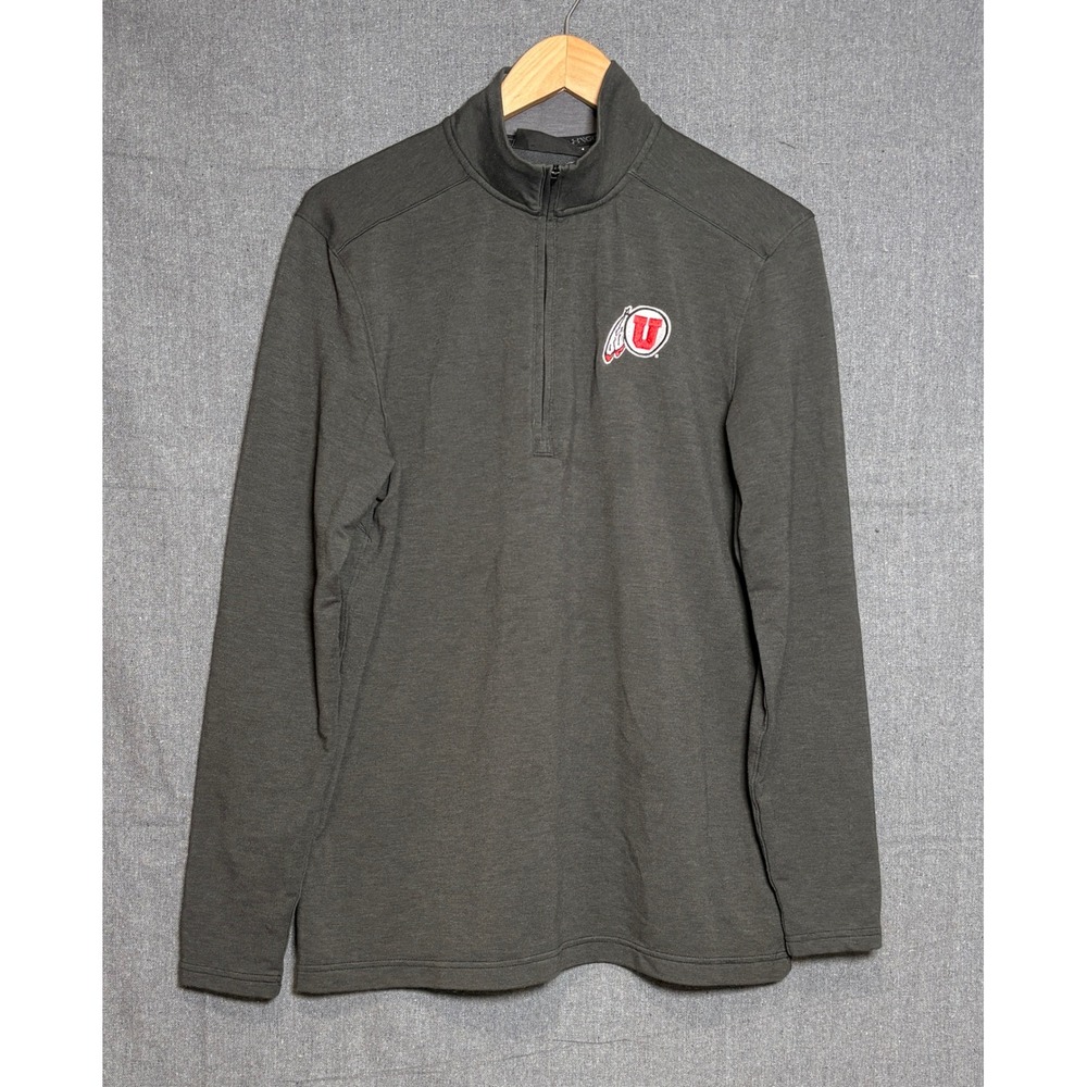 Under Armour Utah Utes ColdGear Mens Medium Quarter Zip Pullover Charcoal Grey